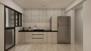 Cuisine sans meuble haut