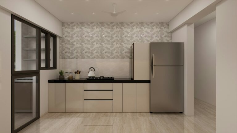 Cuisine sans meuble haut